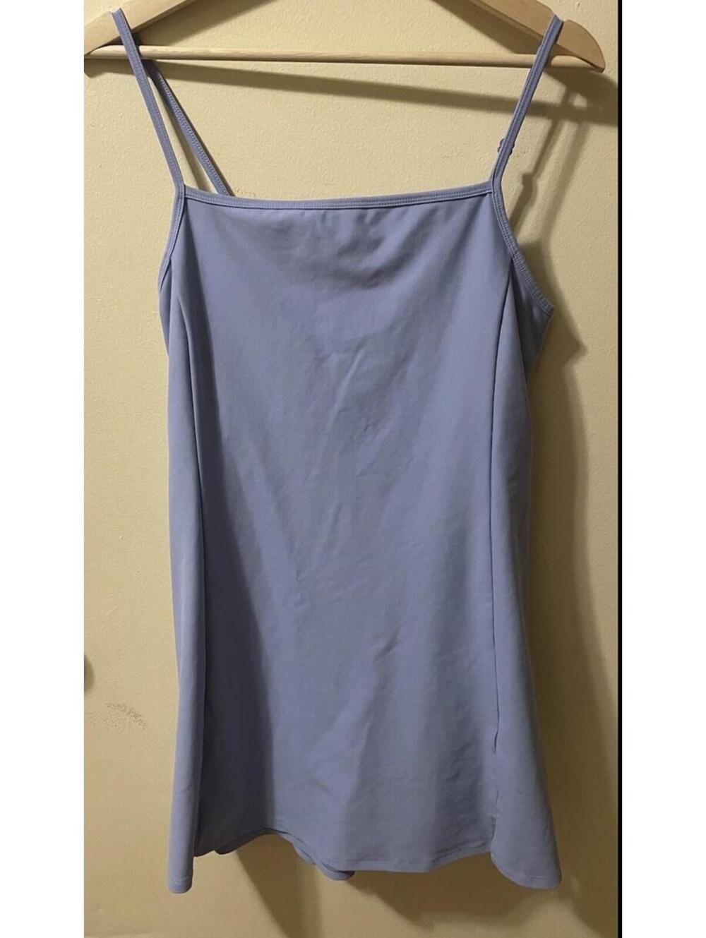 Old Navy Active Dress Blue L Powersoft Go-Dry Athletic Tank Dress Undershorts